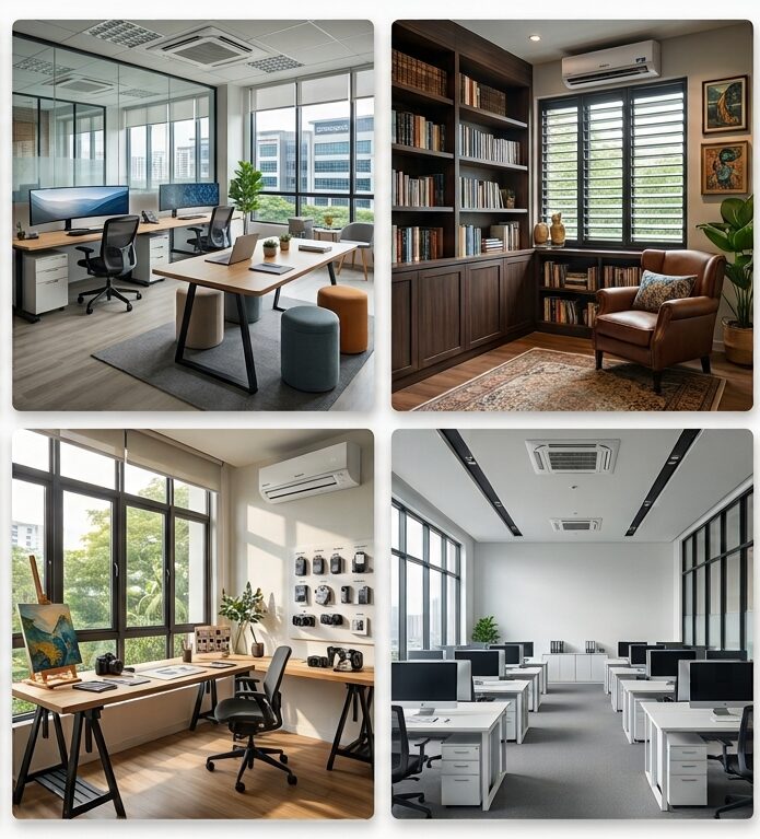 Comfortable cooling across bedrooms, living rooms and home offices